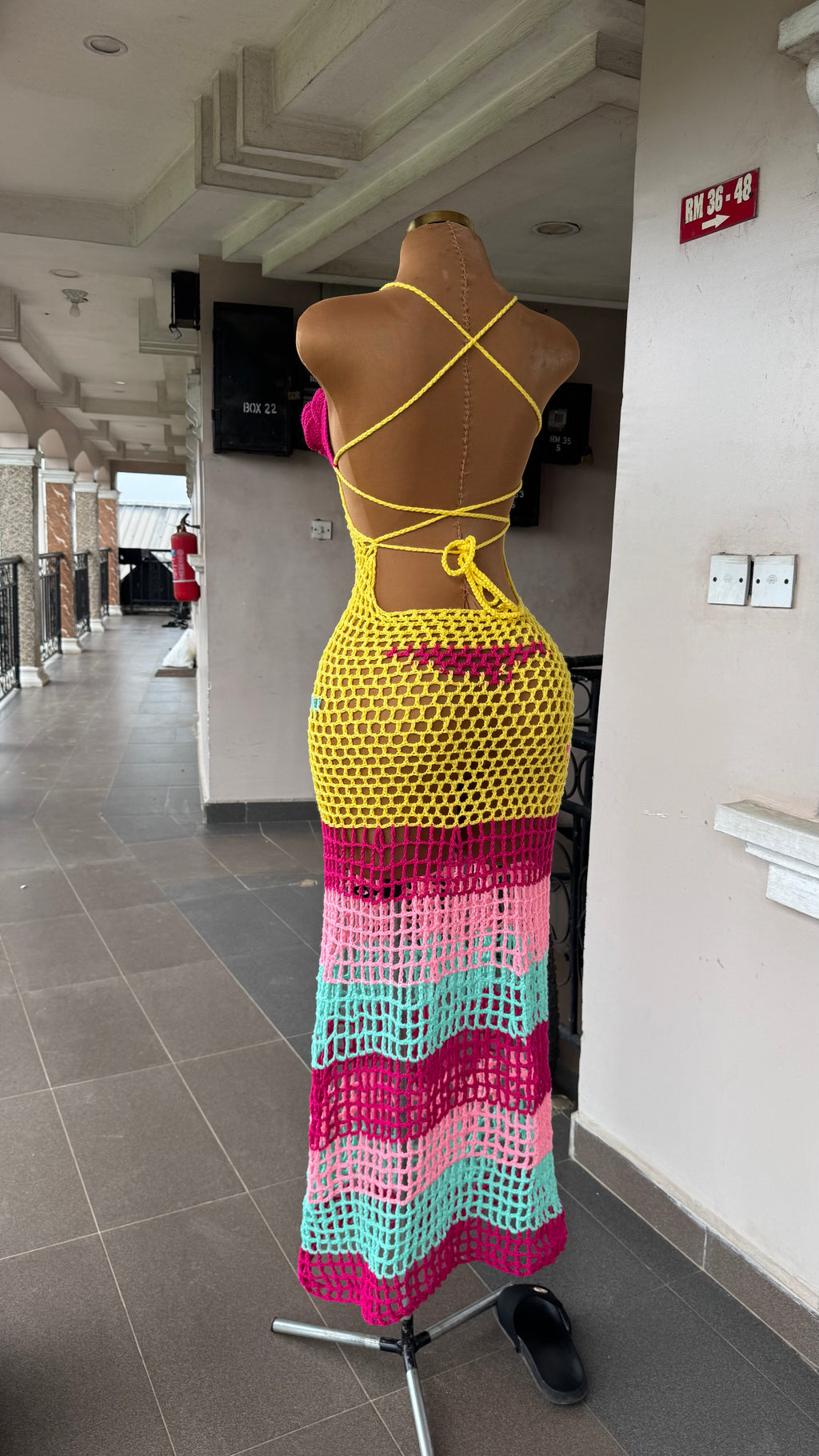 Pastel bloom mesh dress