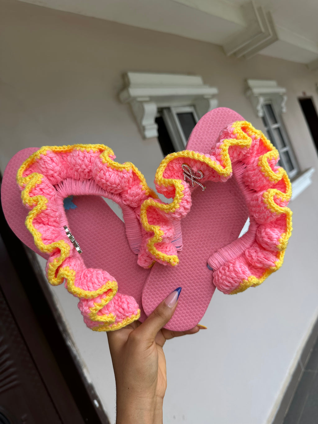 Ruffle flip flop