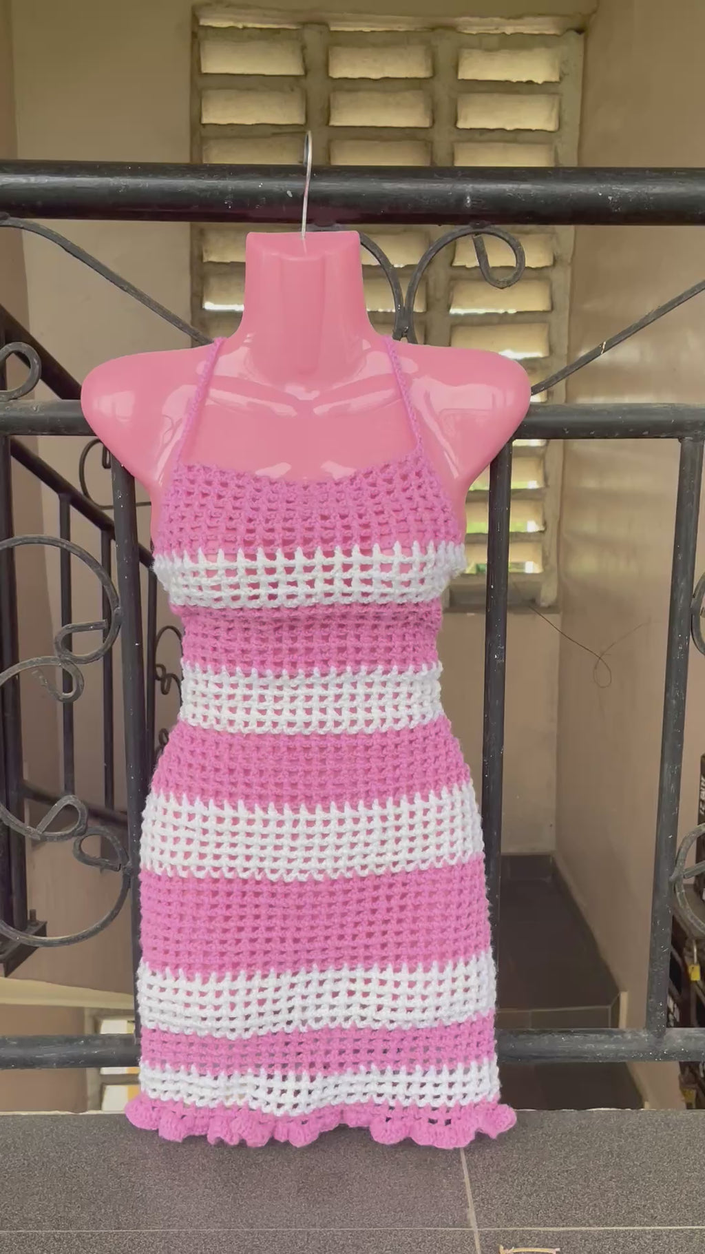 Crystal ruffle dress